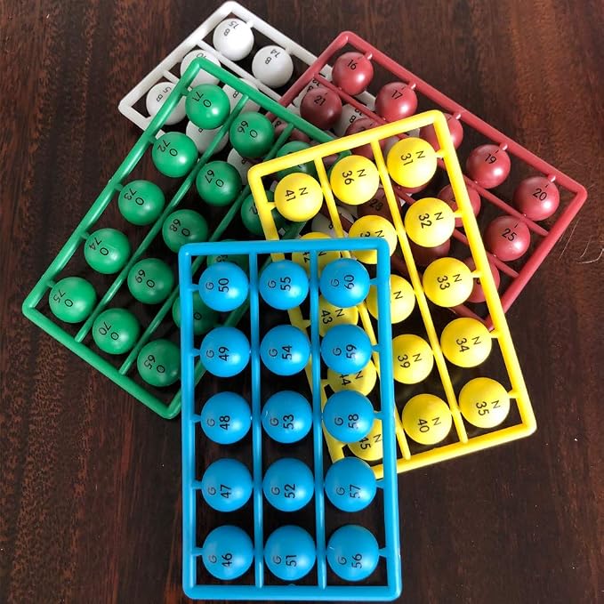 Yuanhe Deluxe Bingo Games Set - Metal Cage with Calling Board,50 Bingo Cards,300 Colorful Bingo Chips,75 Colored Balls, Great for Adults Kids Large Groups,Parties Events Family Game Nights