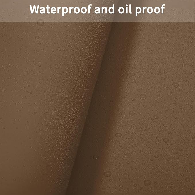 Table Cover Rectangle - 16x36 Inch Waterproof Can Cover Up Defects Protect The Surface of Furniture from Scratches Can Be Used for Dresser Bedside Table(Mud Color+Champagne Gold 16x36)