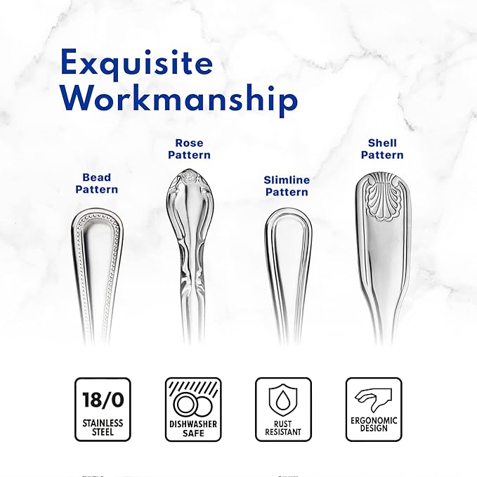 New Star Foodservice 58505 Bead Pattern 18/0 Stainless Steel, Oyster Fork 6-Inch Set of 12
