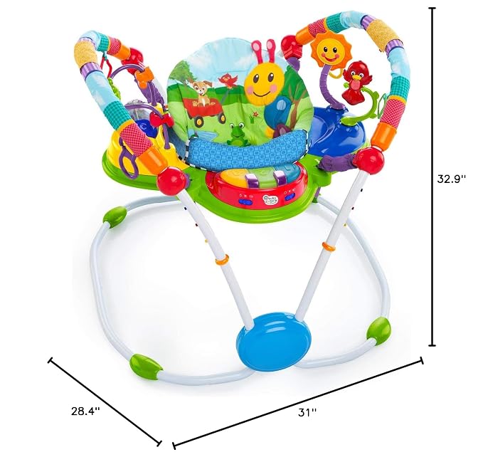 Baby Einstein Neighborhood Friends Activity Jumper with Lights and Music, 6 Months+, Max Weight 25lbs., Unisex