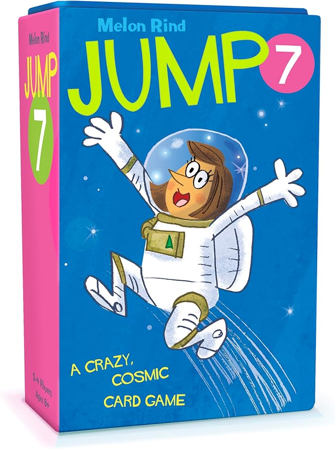 Melon Rind Jump 7, Math Game for Kids Learning Multiples of 7, Lively, Space-Themed Card Game, Quick, Fun Activity for Boosting Math Confidence, Easy to Learn, Ages 8+