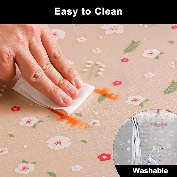 Cooyes Shelf Liner – Premium Non-Adhesive Cabinet & Drawer Liner for Kitchen – Waterproof Shelf Paper with Modern Pattern – Durable EVA Cabinet Mat – Easy to Cut （12" W x 240" L）