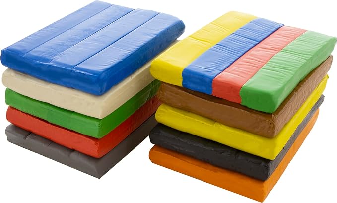 BAZIC Products Gray Modeling Clay, 1 lb, Non-Hardening, for Sculpting Art Crafts, Reusable