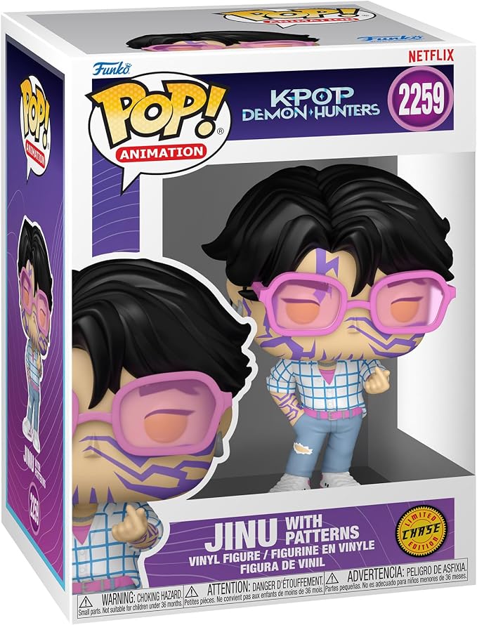Funko Pop! Animation: Kpop Demon Hunters - Jinu - 1/6 Odds for Rare Chase Variant - Collectable Vinyl Figure - Gift Idea - Official Merchandise - Toys for Kids & Adults - Model Figure for Collectors