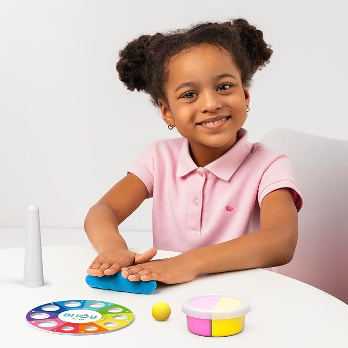 HEY CLAY Bijou - Clay Kit for Accessories Creation - Air Dry Clay with Tools and Fun Interactive App for Kids 3+ (Alien Rings)