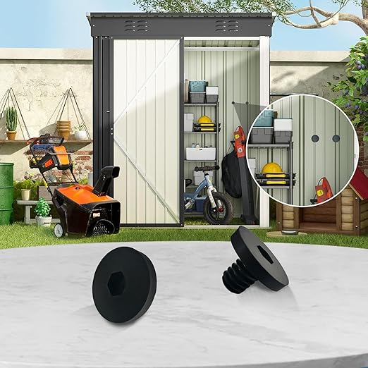 12 PCS Replacement Bolts Compatible with Suncast Storage Sheds for Suncast/Craftsman Resin Storage Sheds, Replacement Screws Compatible with Suncast Storage Sheds Shed Accessories (12, Black, 3/8)
