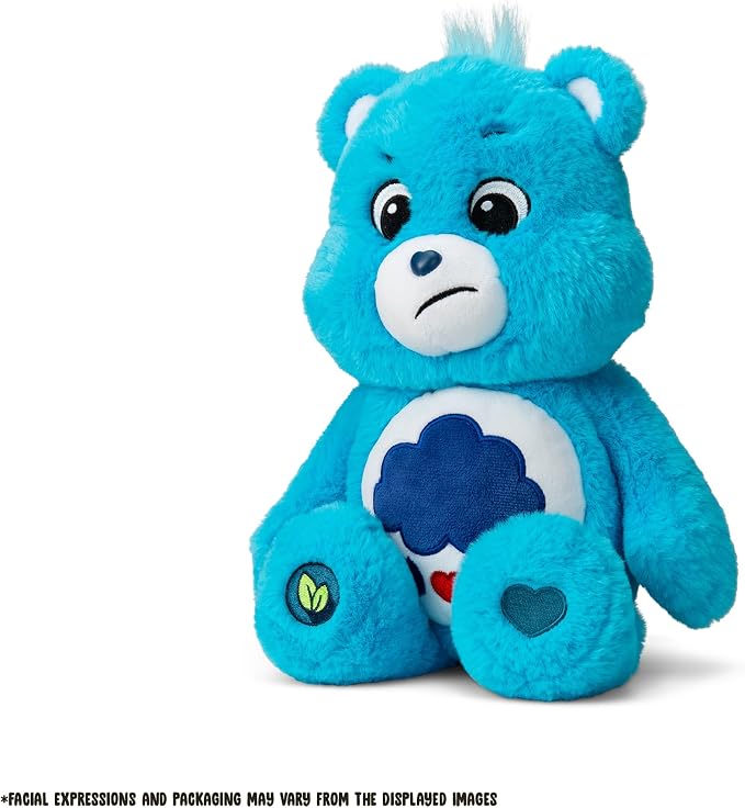 Care Bears 14” Grumpy Bear - Blue Plushie for Ages 4+ – Perfect Stuffed Animal Holiday, Birthday Gift, Super Soft and Cuddly – Good For Girls and Boys, Employees, Collectors