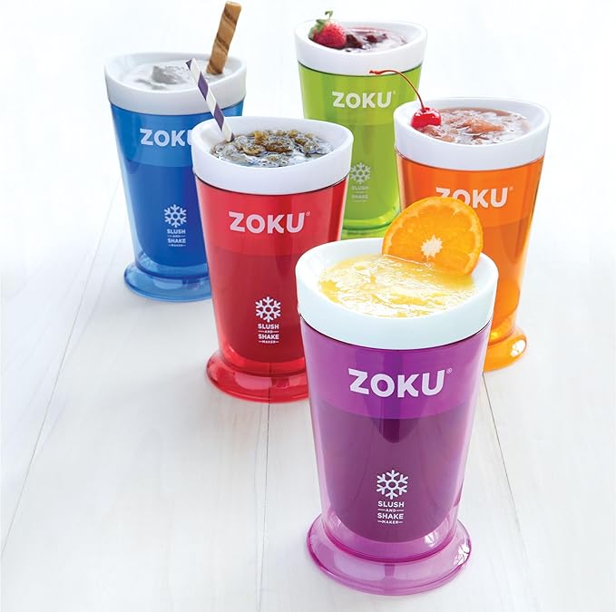 ZOKU Original Slush and Shake Maker, Compact Make and Serve Cup with Freezer Core Creates Single-Serving Smoothies, Slushies and Milkshakes in Minutes, BPA-free, Purple