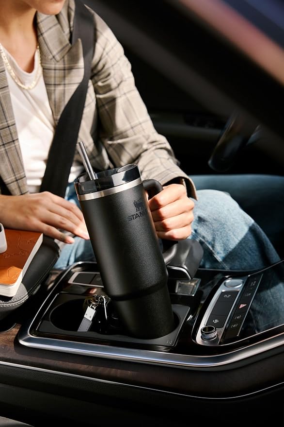 STANLEY Quencher H2.0 Tumbler with Handle and Straw 14 oz | Flowstate 3-Position Lid | Cup Holder Compatible for Travel | Insulated Stainless Steel Cup | BPA-Free | Spring Green