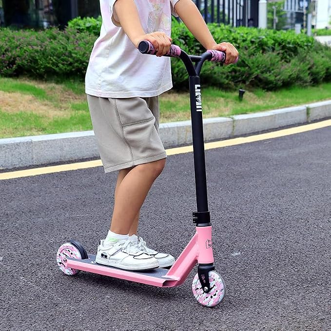 Limit LMT68 Mini Pro Stunt Kick Scooter – Short and Small Freestyle Trick Scooters for Kids Ages 5 Years and Up-Professional Complete BMX Scooter Perfect for Beginners Children Boys and Girls Gifts