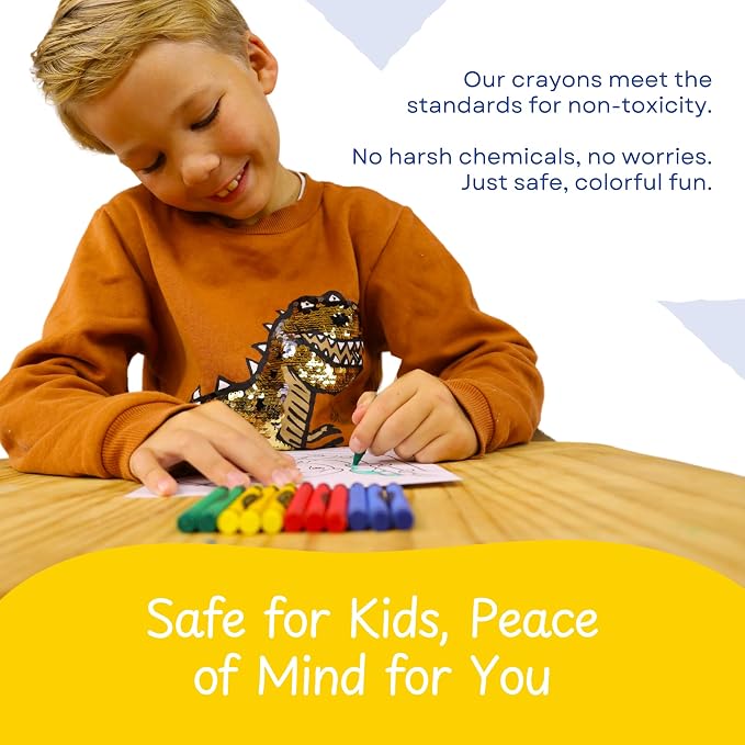 CrayonKing 600 Bulk Crayons, 150 Individually Wrapped 4-Packs | Non-Toxic, Perfect for Restaurants, Perfect for Classrooms, Perfect for Parties, Goodie Bag Fillers, 4 Assorted Colors