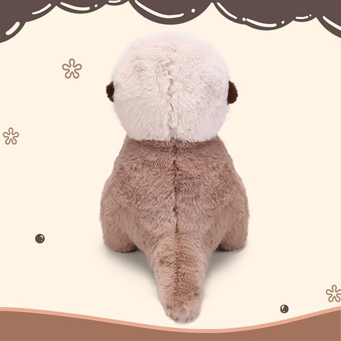 Riuhot Cute Otter Plush Soft Plushie Toy Stuffed Animal Birthday Gift for Kids Children Girls Boys 9.8 Inch Sea Otter Stuffed Animals