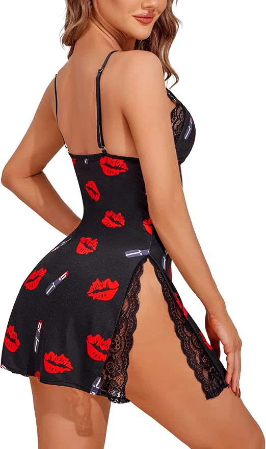 Avidlove Women's Lingerie Sexy Nightwear Spaghetti Strap Nightgown Babydoll Chemise
