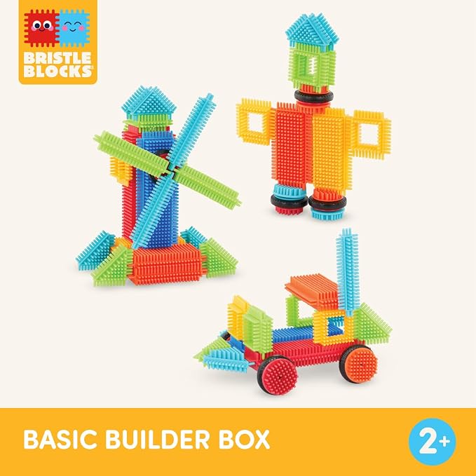 Battat – Bristle Blocks – STEM Interlocking Building Blocks – 36 Pieces Playset – Developmental Toys for Toddlers & Kid – Basic Builder Box – 2+ Years
