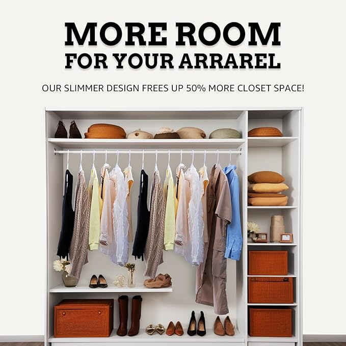 30 Pack Adult Plastic Hanger for Shirt Pants Coats Dresses Skirts Suits Jackets - Standard Thick Coat Hanger - Sturdy & Durable Design with Shoulder Grooves Hook - Grey