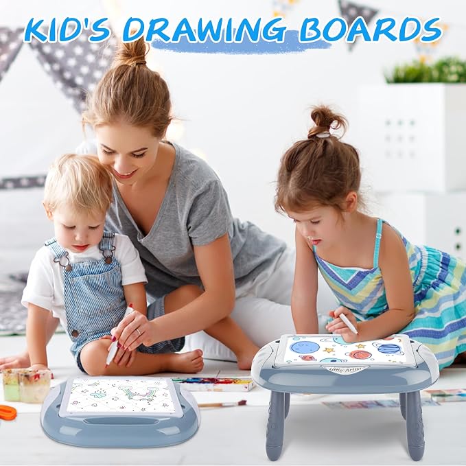 MAYESAR Magnetic Board for Kids, 1-2 Year Old Boy Gifts with Magnetic Letters and Numbers, Toddler Easel for Boy Birthday Christmas Gift (Blue)