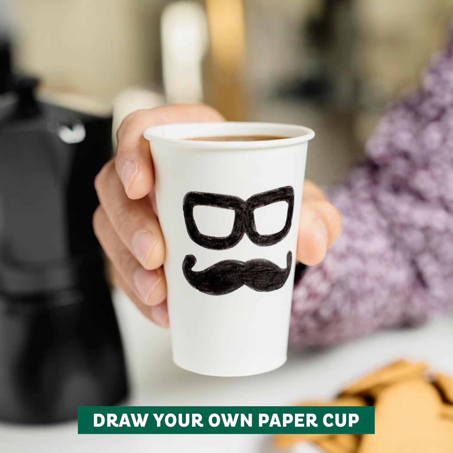 Freshware Coffee Cups 12 oz [300 Pack] Disposable Paper Cups for Hot or Iced Coffee Cup, Slushie Cup, Milkshakes, Smoothies, and Tea