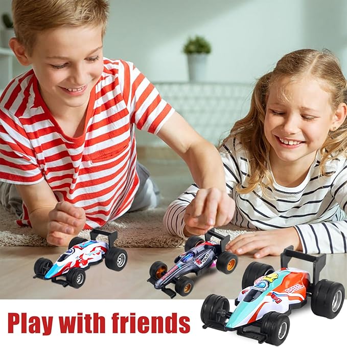 ZOHANINDL Pull Back Cars Toy Model Set 12Pack 1:43, Small Race Cars Wind up Racing Car, Easter Stuffing, Cake Tops, for Toddlers Kids Ages 2 3 4 5 6 7 8 Boys and Girls Birthday Party Favors