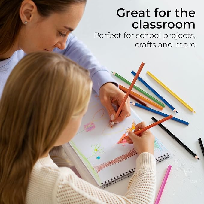 Rosmonde 2000 Pack Colored Pencils Bulk Set (24000 Pencils), 12 Vibrant Pre Sharpened Colors Set, Easy Grip, Easy Use, Bulk Art Supply for Schools, Teachers, Craft Rooms & Classroom Stocking