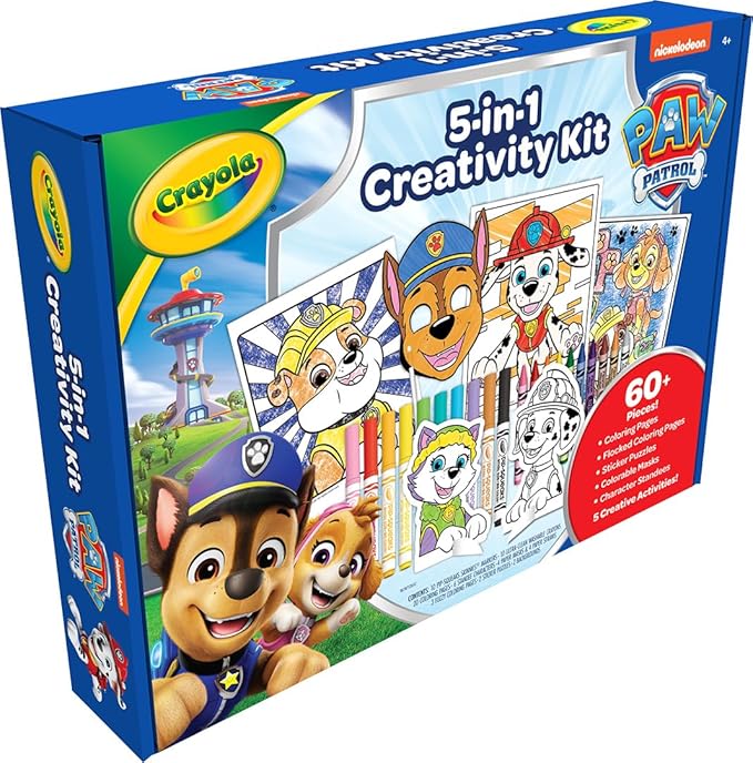 Crayola PAW Patrol Art Kit (60+Pcs), Art Set for Kids, PAW Patrol Toys & Gifts, PAW Patrol Coloring Set, Gift for Boys & Girls, Ages 4+