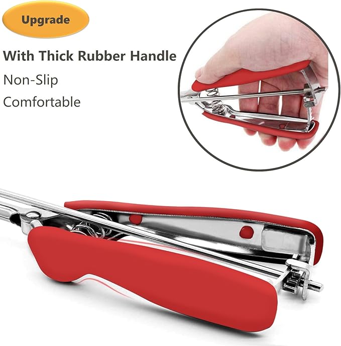 Extra Mini Cookie Scoop for Baking, 1 tsp / 5 ml Cookie Scooper, 18/8 Stainless Steel Cookie Scooper for Baking, Cookie Dough Scoop with Non-slip Grip(Red)