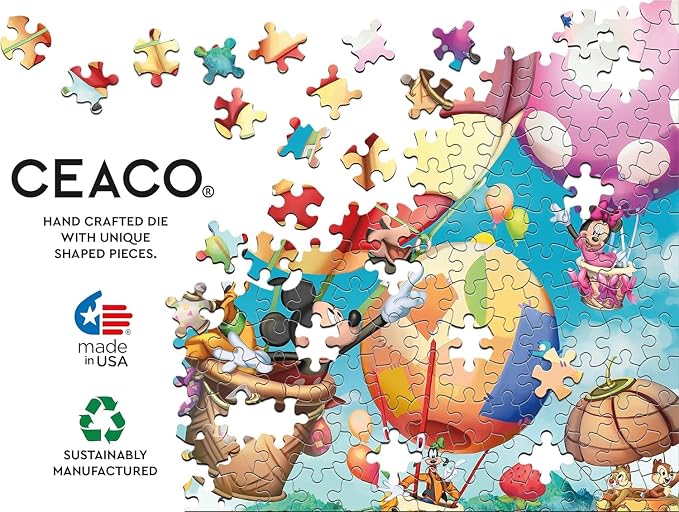 Ceaco - Disney - Mickey's Air Balloon - 300 Oversized Piece Jigsaw Puzzle