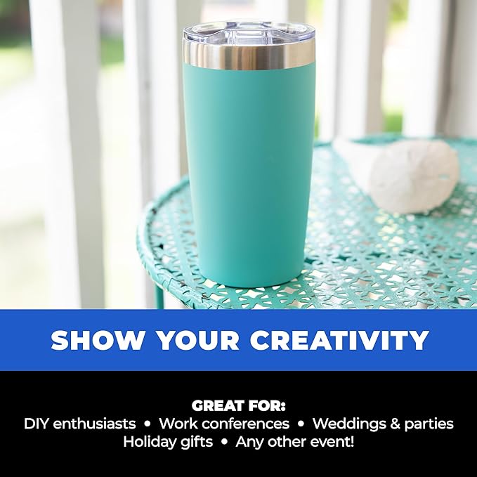 12 Ct of 20 Oz Two-Tone Himalayan Stainless Steel Tumblers with Lid – Dark Green – Customizable Insulated Cups for Water, Coffee, Hot & Iced Drinks – Great for DIY, Events, Work