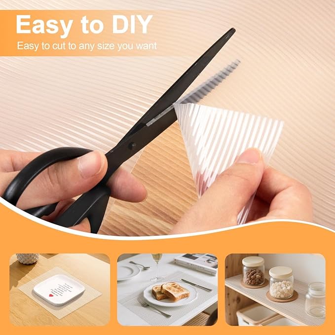FEXIA Shelf Liners for Kitchen Cabinets Non-Slip Drawer Liner 24 Inches x 20 FT Waterproof & Oil-Proof Non Adhesive Durable Material Fridge Liner for Shelves