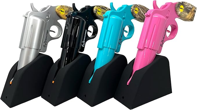 Realtree® Electric Gun Wine Bottle Opener - Open your Wine Bottle Fast with this New Corkscrew - Great Gift for Gun Enthusiasts and Wine Lovers. Foil Cutter and Charging Base Included. (Silver)