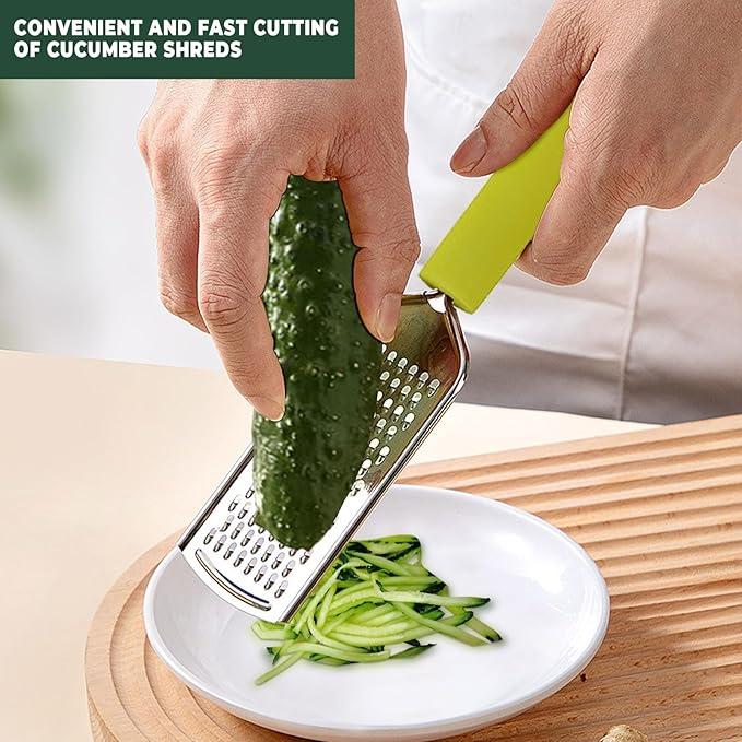 Apple Peeler:Pear Fruit Vegetable Peeler,Manual peeler for Peeling Apples, Pears, Cucumber;Garlic Carrot Potato Cheese Zester Grater, Essential Kitchen Tool(2-Pack) (light green)