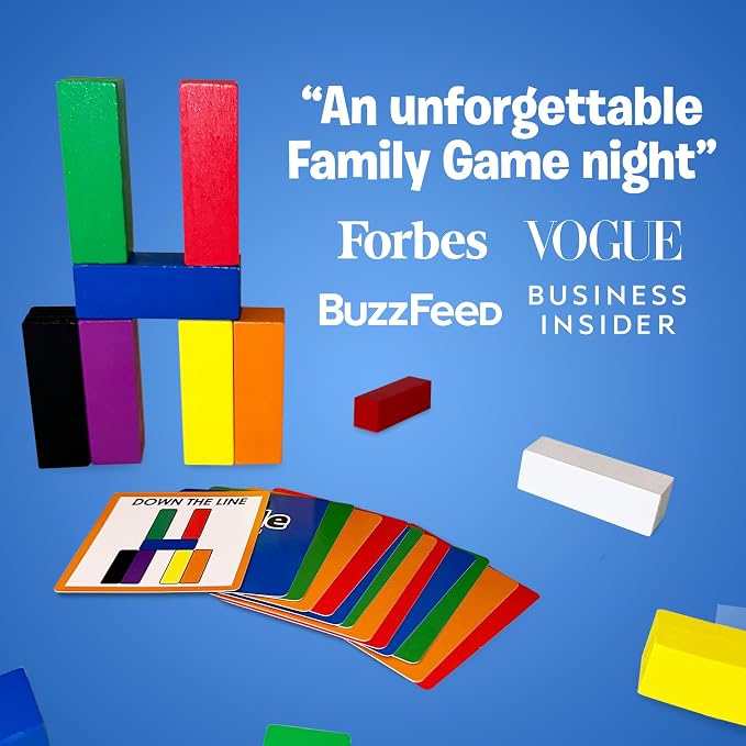 The Uzzle Stack Royale Board Game, Fast & Fun Family Board Game for Children & Adults, Color Block Puzzles Games for Ages 4+