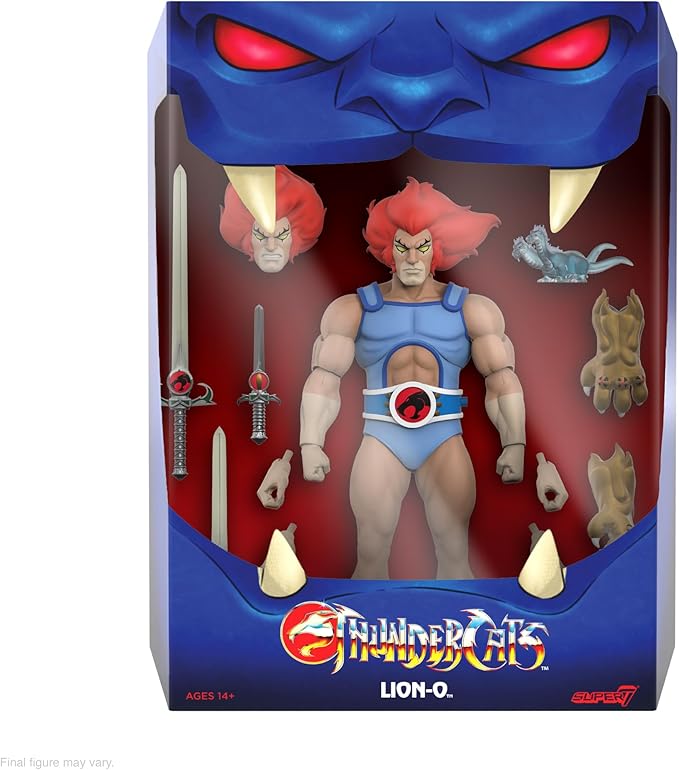 Super7 ULTIMATES! Thundercats Lion-O (LED Eyes) - 7" Thundercats Action Figure with Accessories Classic Cartoon Collectibles and Retro Toys