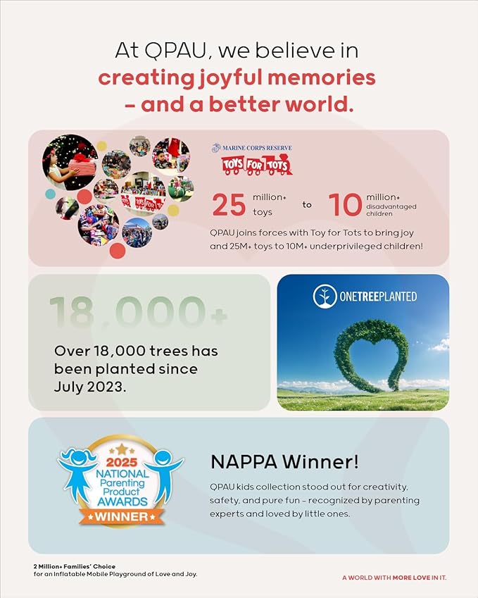 QPAU 2 Pack Large Inflatable Reindeer Hopper Bouncy Toy, 250lbs High Capacity Ride-on Animal for Kids & Adults, Soft Fabric Cover & Pump, Durable Puncture-Resistant Bouncer for Family Party Gift