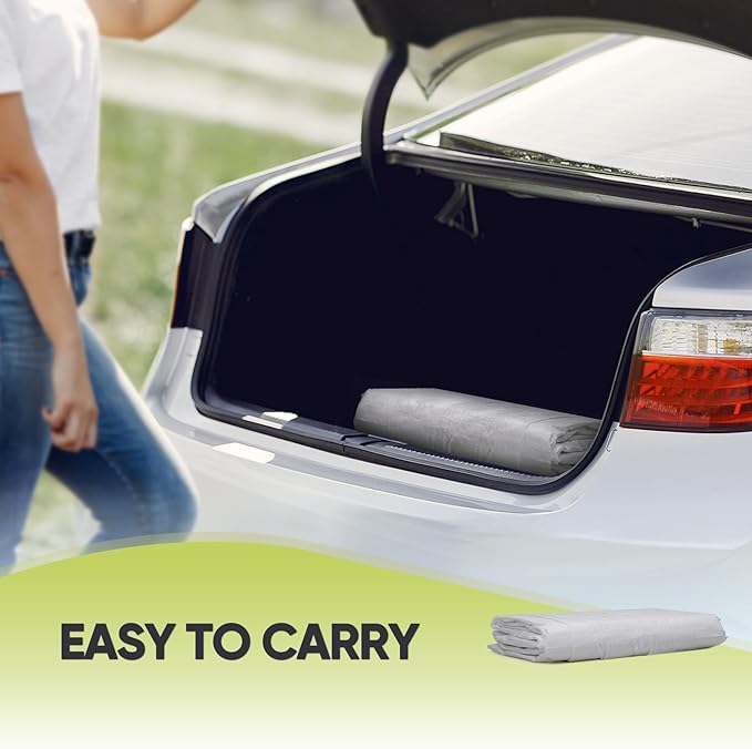 ADVANCE OUTDOOR Replacement Sidewall Tarp for 10/12x20 ft Carport Canopy, Heavy-Duty Waterproof & UV Protected, Easy Installation with Ball Bungees, White, One Sidewall Only