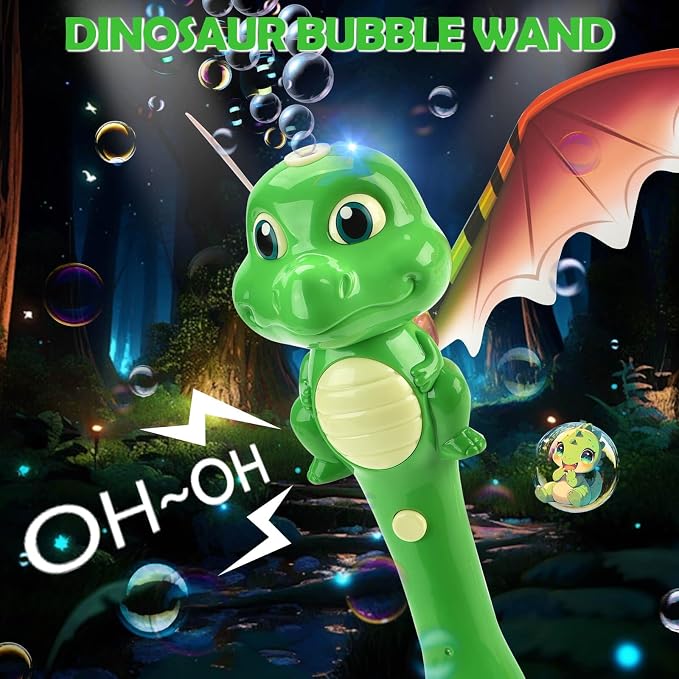 Chridark Dinosaur Bubble Wand Toys for Kids Age 3 4 5 6 7 8 Years Old: Bubbles Machine for Kids, Toddler Outdoor Toys, Gifts Birthday Presents for 3 4 5 6 Year Old Boys Girls