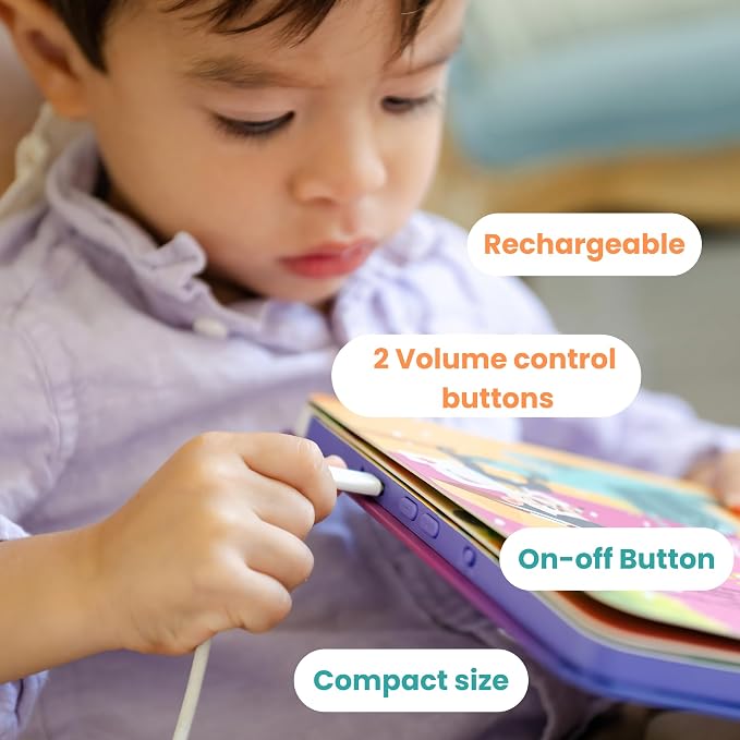 GO GO 30 Funny Phonics Songs Sound Book, A-Z Letter Sound Songs, USB-C Rechargeable, Preschool & Kindergarten Learn to Read for 3 Year olds, Perfect Toy and Gift for Toddlers, Ages 2 3 4+