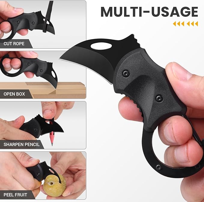 Small Pocket Knife Gift for Men, Keychain Box Cutter with 1.34inch Blade, Mini Folding Knives EDC Gadgets for Everyday Carry, Stocking Stuffers Gift for Adults Men Him