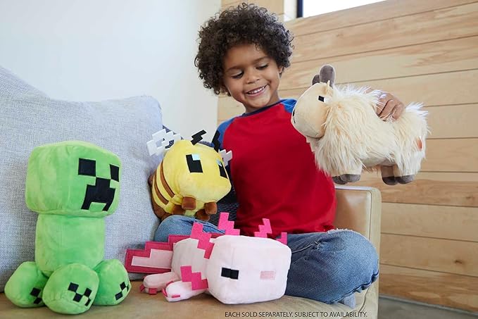 Mattel Minecraft Basic Plush Character Soft Dolls, Video Game-Inspired Collectible Toy Gifts for Kids & Fans Ages 3 Years Old & Up