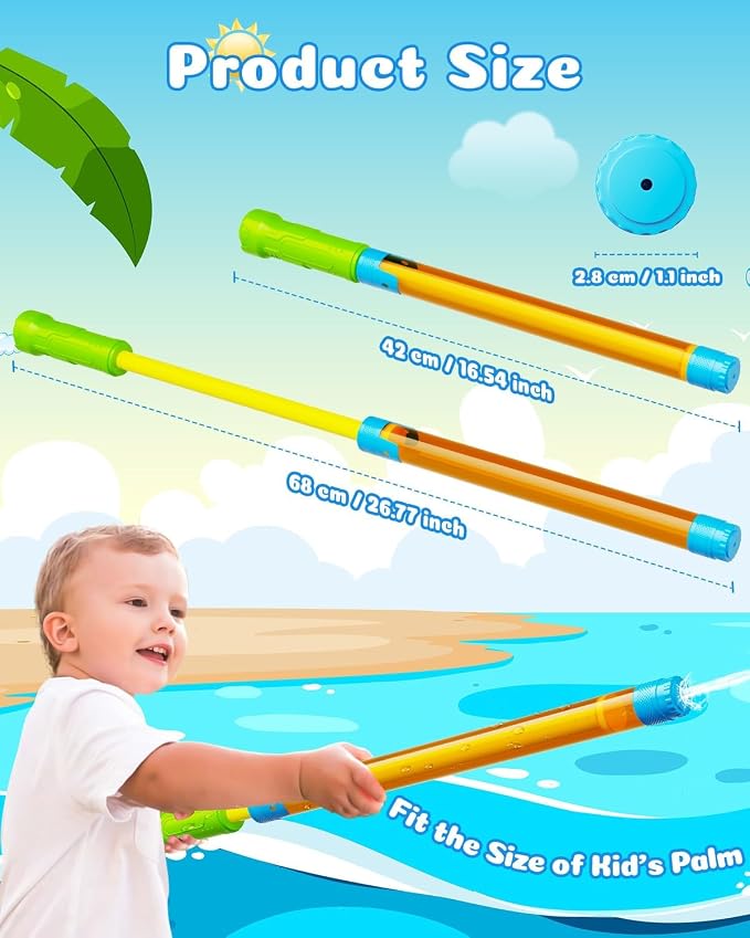Water Gun Squirt Toys for Kids Adults: 3 PCS Outdoor Blaster Water Guns for Kids Age 3-4-5-8-12 Bulk - Fun Water Squirter Toy for Swimming Pool Beach Summer Outside Party Games