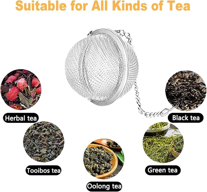 Set of 2 Tea Infuser for Loose Leaf Tea with Butterfly and Flower Charms - Stainless Steel Tea Strainers by TeaSanavie