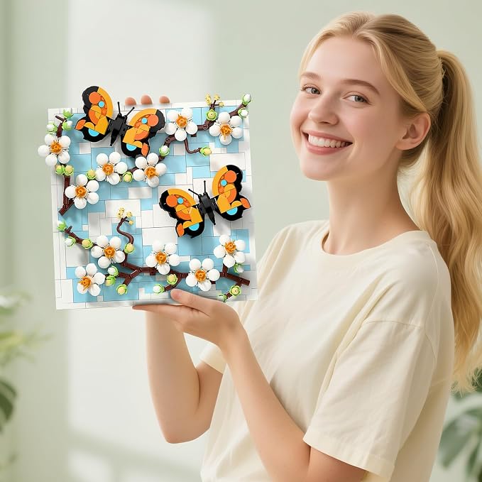 TG BLOCKS Micro Brick Natural World Building Set, 3D Wall Art Home Office Decoration or Table Display, Creative Building Craft Set, Ideas Gift Building Toy for Teens Ages 8+ Kids, Adults