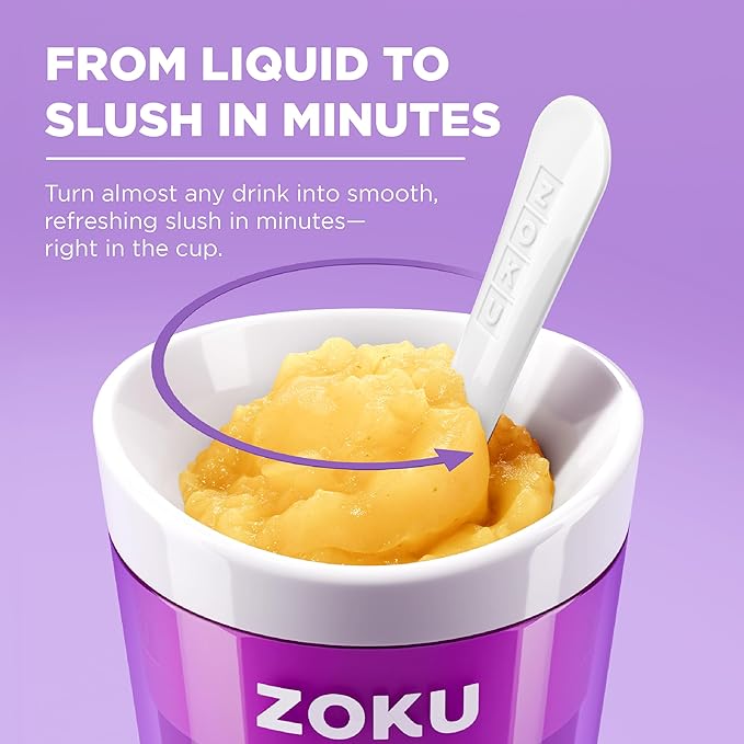 ZOKU Original Slush and Shake Maker, Slushy Cup for Quick Frozen Homemade Single-Serving Slushies, Fruit Smoothies, and Milkshakes in Minutes, BPA-free, Shark
