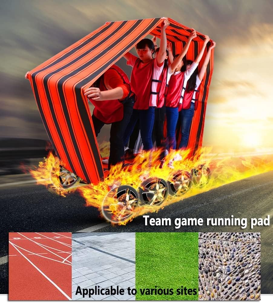 2 PCS Teamwork Games Playing Run Mat Outdoor Carnival Event Team Building Game(Kids-4M) - size: Kids-4M