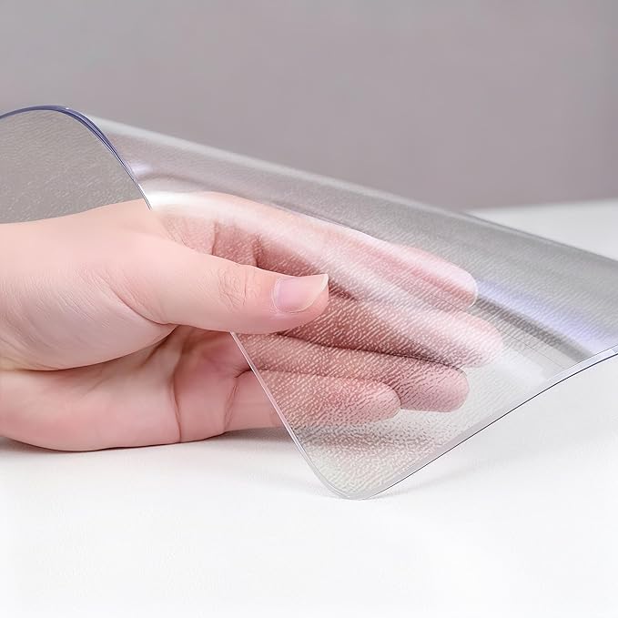 Frosted Table Protector 36 x 48 Inch, 1.4mm Thick Waterproof PVC Plastic Table Cover, Durable Table Pad for Dining Room, Kitchen, Writing Desk, and Coffee Tables
