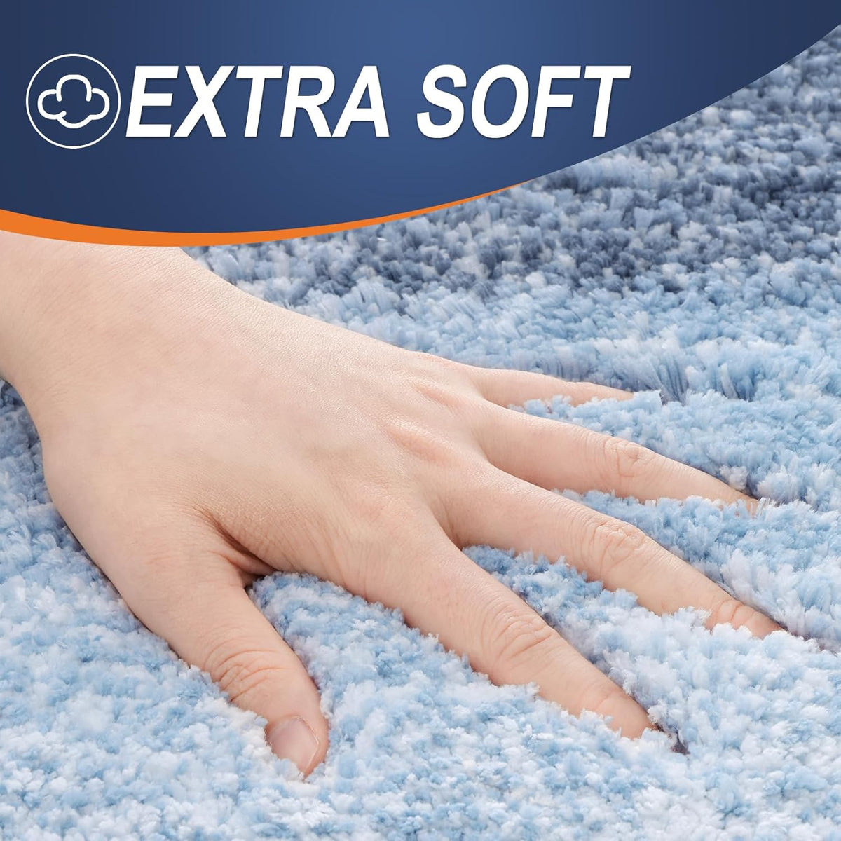 OLANLY Bathroom Runner Rugs 70x24, Extra Soft Absorbent Microfiber Bath Rugs, Rubber Backing, Quick Dry, Machine Washable Bath Mats for Bathroom Floor, Tub and Shower, Home Decor Accessories, Blue