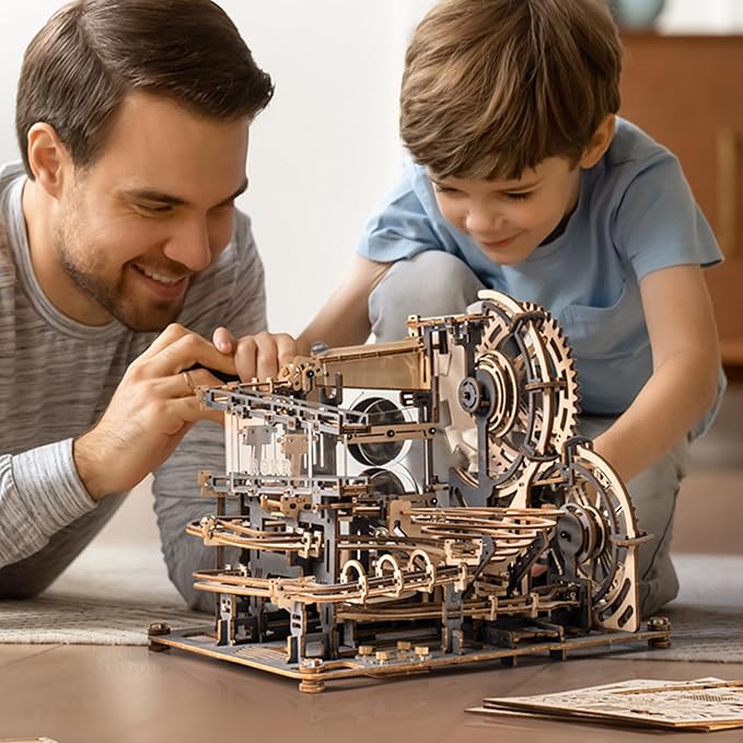 ROKR 3D Wooden Puzzles for Adult, Marble Run Puzzle Model Mechanical Marble Run Building Kits DIY Toy Hobbies for Adults for Men, Women