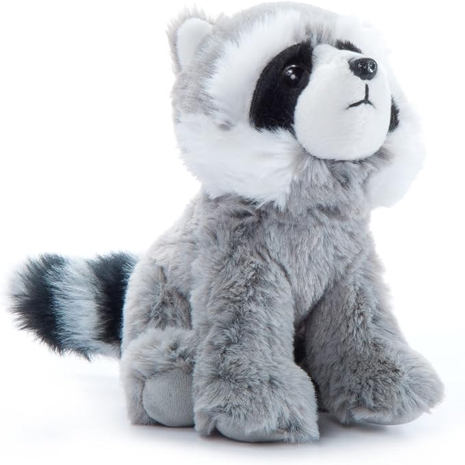 The Petting Zoo Raccoon Stuffed Animal Plushie, Gifts for Kids, Wild Onez Babiez Zoo Animals, Raccoon Plush Toy 6 inches