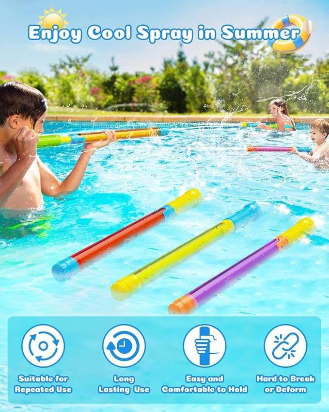 Water Gun Squirt Toys for Kids Adults: 9 Pack Water Blaster 40ft Squirt Gun for Age 3-4-5-8-12 Girls Boys, Fun Water Squirter Toy for Swimming Pool Beach Summer Outside Party Yards Games Outdoor