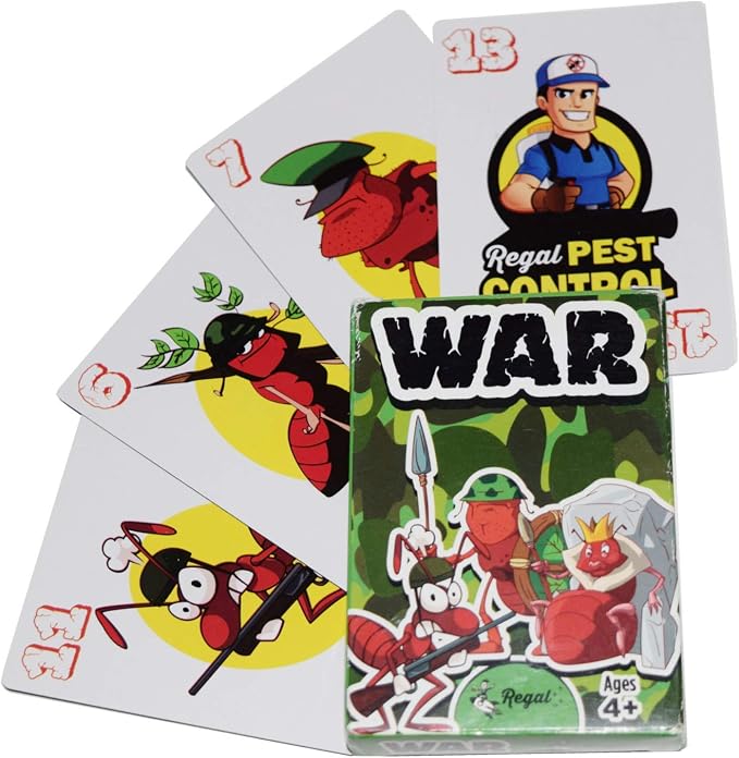 Regal Games Dedicated Card Game for Kids 4 5 6 7 8+ | Funny Travel Board Playing Game for Families (War Card Game)