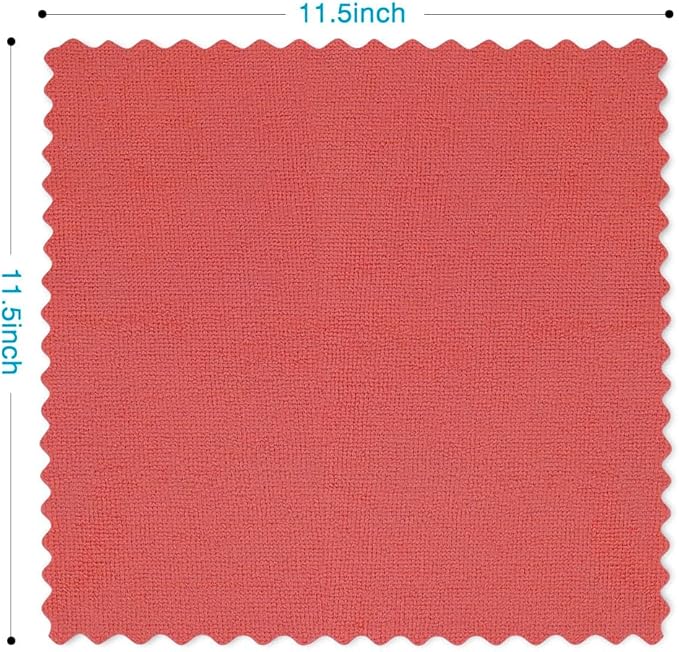 Orighty Cleaning Cloths, Shop Towels 100 Pack, Shop Rags Reusable, Microfiber Cleaning Rags Bulk for Cars, Multi-Purpose Lint Free Towels for Automotive, Mechanic, Kitchen, 11.5’’ x 11.5’’, Red
